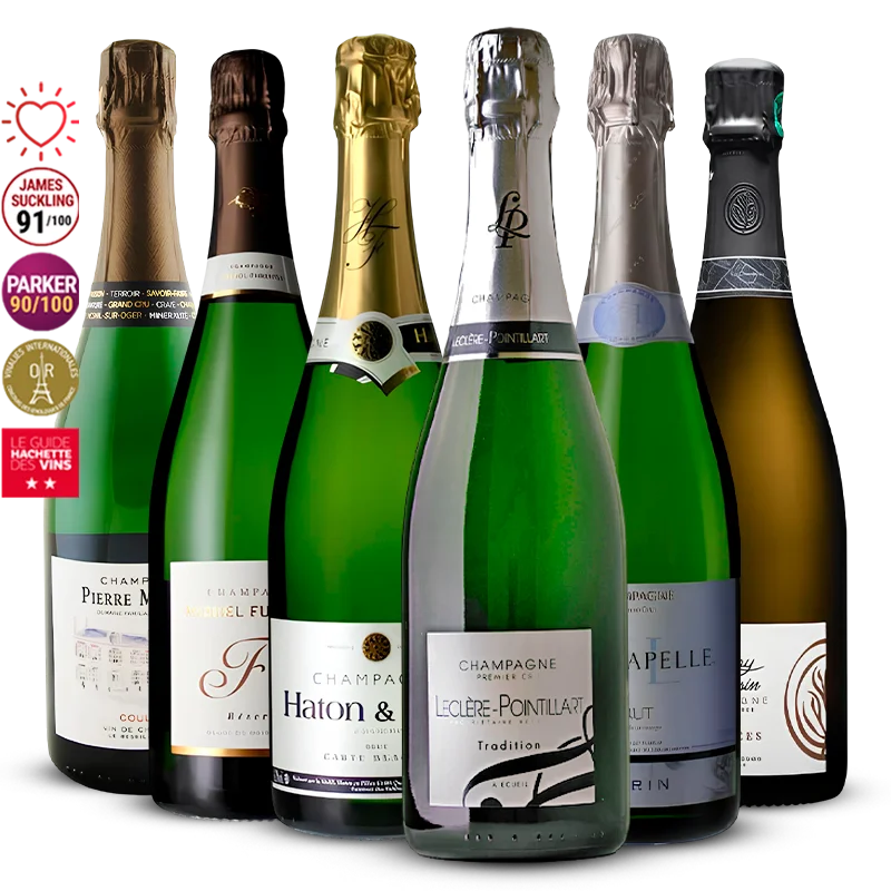 Pack of 6 100% Grower Champagnes 4.5L